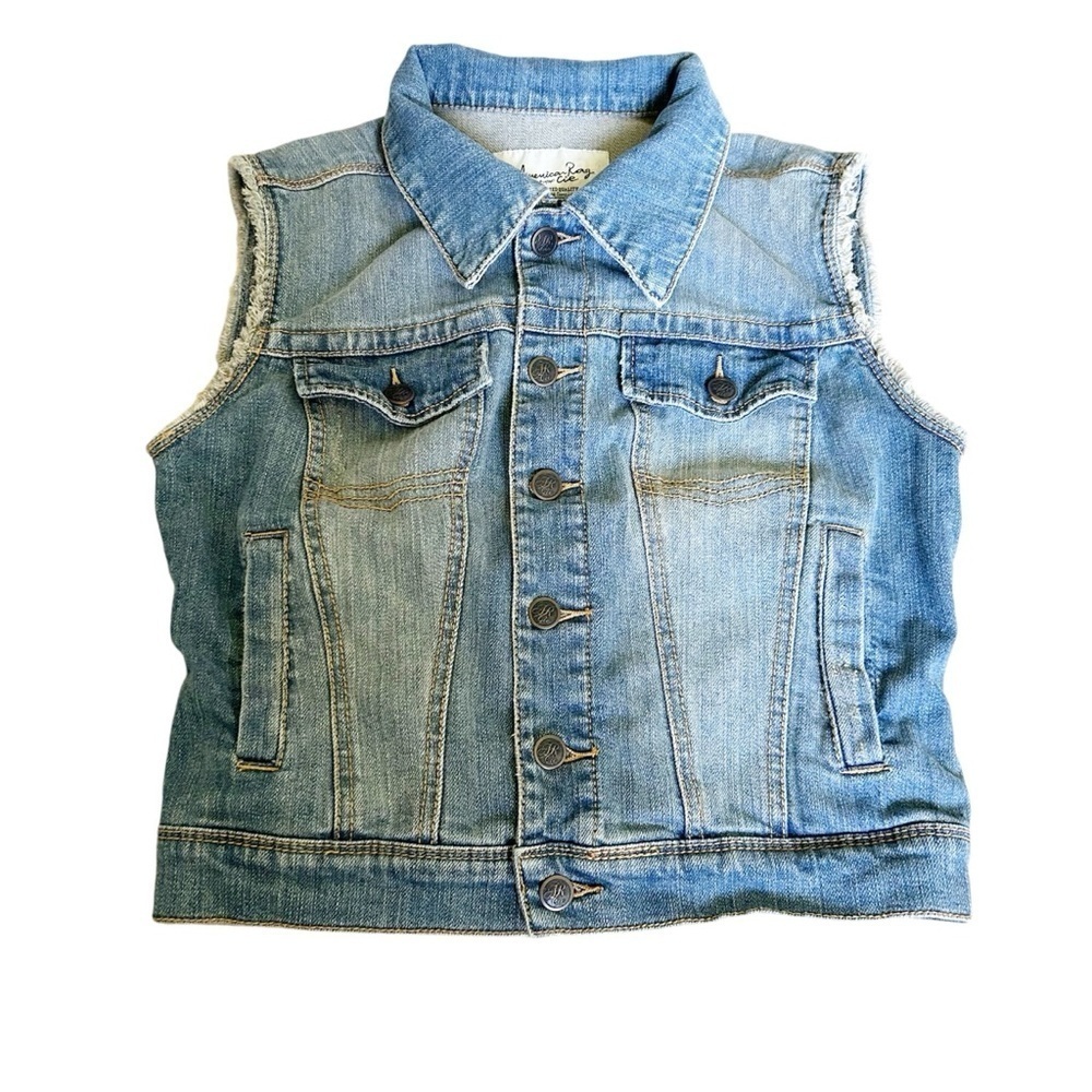 American Rag Blue Denim Vest Size Small, Fringe, Pockets Bundle & Save